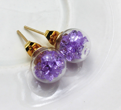 Boucles d'oreilles Verre Perle