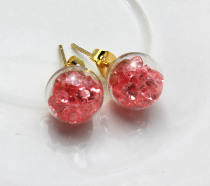 Boucles d'oreilles Verre Perle